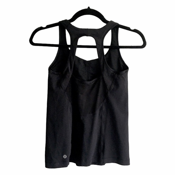 (SOLD) LULULEMON Open Back Tank Top Black 6 - Picture 2 of 4